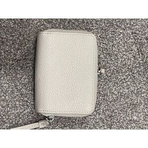 All Saints Women's Cream Fetch Leather Card Wallet NWOT